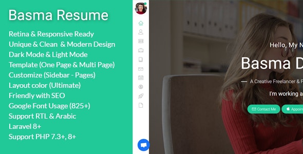Basma v1.5 – Resume / CV CMS插图 Basma v1.5 – Resume / CV CMS插图