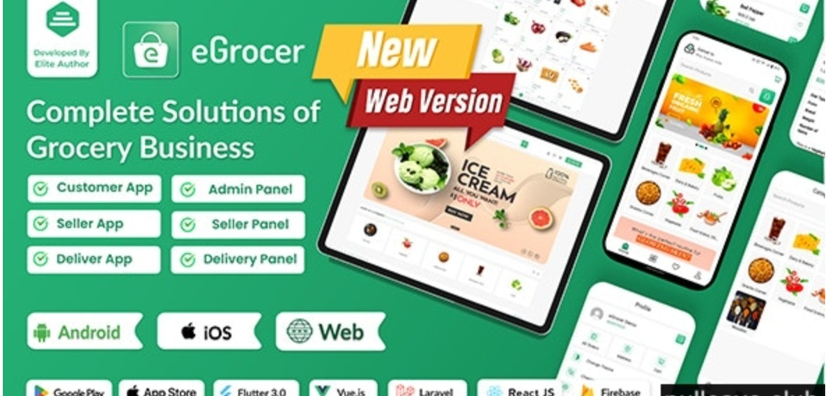 eGrocer v2.1.0 – 在线多供应商杂货店、电子商务市场 Flutter 完整应用程序,带管理面板插图 eGrocer v2.1.0 – 在线多供应商杂货店、电子商务市场 Flutter 完整应用程序,带管理面板插图