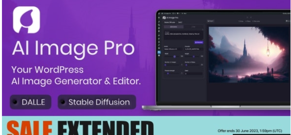AI Image Pro v2.1.0(已汉化) – WordPress AI Image Generator & Editor, DALLE & Stable Diffusion插图 AI Image Pro v2.1.0(已汉化) – WordPress AI Image Generator & Editor, DALLE & Stable Diffusion插图