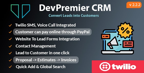 DevPremier CRM v2.2.2 – 将潜在客户转化为客户插图 DevPremier CRM v2.2.2 – 将潜在客户转化为客户插图