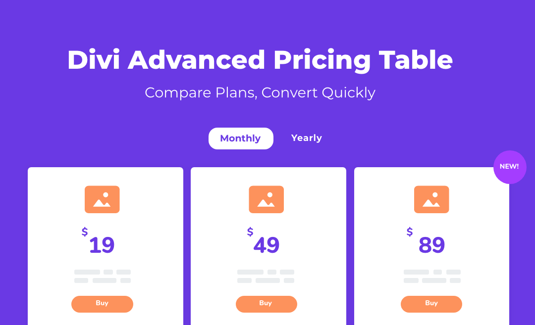 Advanced Pricing Table For Divi v1.0.4插图 Advanced Pricing Table For Divi v1.0.4插图