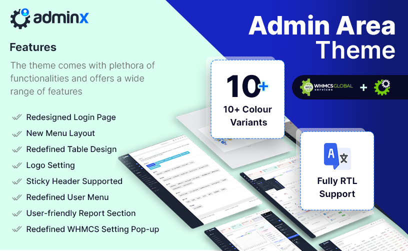 AdminX v1.0.5 – WHMCS ADMIN THEME & TEMPLATE插图 AdminX v1.0.5 – WHMCS ADMIN THEME & TEMPLATE插图