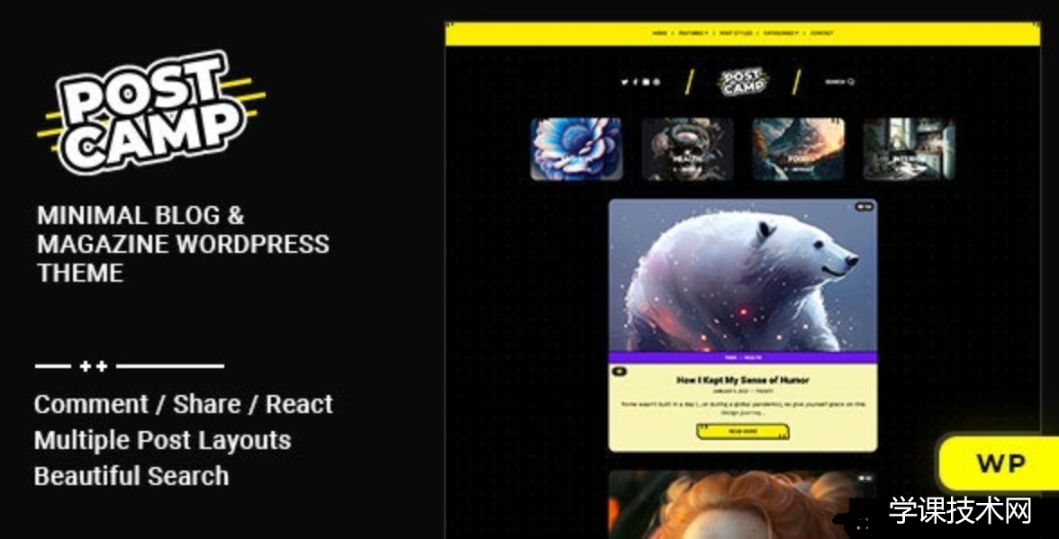 Postcamp v1.0.5 – Blog & Magazine WordPress Theme插图 Postcamp v1.0.5 – Blog & Magazine WordPress Theme插图