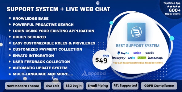 Support System v4.1.4(已汉化95%) – Live Web Chat & Client Desk & Ticket Help Desk插图 Support System v4.1.4(已汉化95%) – Live Web Chat & Client Desk & Ticket Help Desk插图