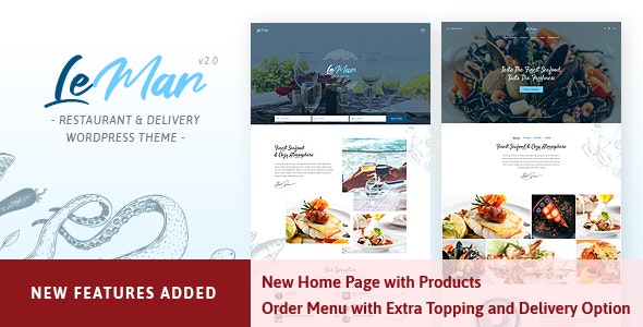 LeMar v2.3 – WordPress 海鲜餐厅主题插图 LeMar v2.3 – WordPress 海鲜餐厅主题插图