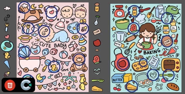 premium game v1.0 – hidden object – html5 game, construct 3插图 premium game v1.0 – hidden object – html5 game, construct 3插图