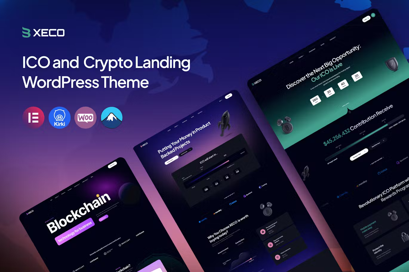 Xeco V1.0 – Ico & Crypto Landing WordPress Theme插图 Xeco V1.0 – Ico & Crypto Landing WordPress Theme插图
