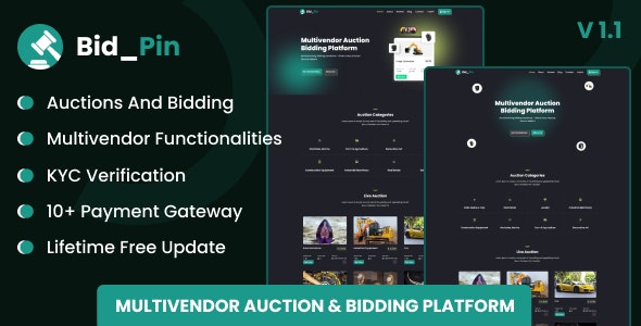 Bid_Pin V1.1.0(已汉化) – 多供应商拍卖和竞价平台插图 Bid_Pin V1.1.0(已汉化) – 多供应商拍卖和竞价平台插图