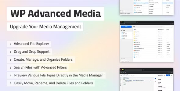 WP Advanced Media v1.0 – Powerful File Management for WordPress插图 WP Advanced Media v1.0 – Powerful File Management for WordPress插图