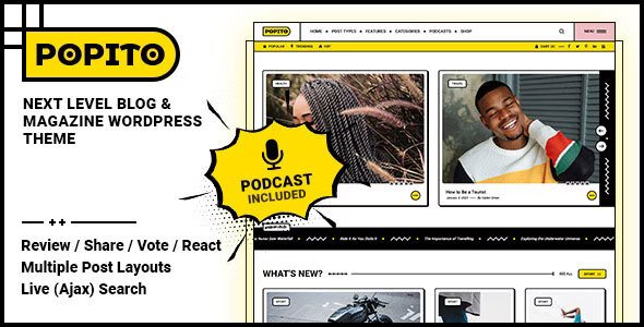 Popito v2.0.4 – Blog & Magazine WordPress Theme插图 Popito v2.0.4 – Blog & Magazine WordPress Theme插图
