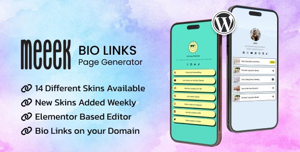 Meeek v1.1 – Elementor Bio Links Builder for WordPress插图 Meeek v1.1 – Elementor Bio Links Builder for WordPress插图