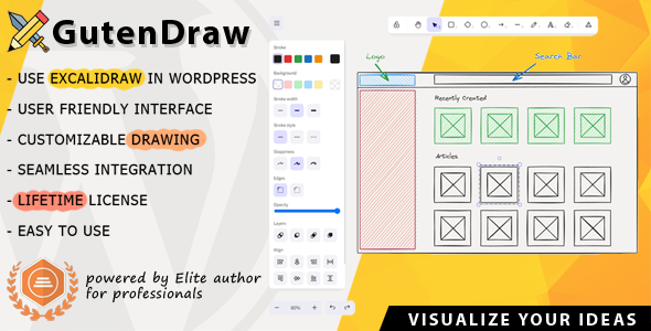 GutenDraw v1.3.1 – Visualize Ideas with Excalidraw in WordPress插图 GutenDraw v1.3.1 – Visualize Ideas with Excalidraw in WordPress插图