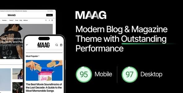 Maag v1.0.7 – 性能卓越的现代博客和杂志主题插图 Maag v1.0.7 – 性能卓越的现代博客和杂志主题插图